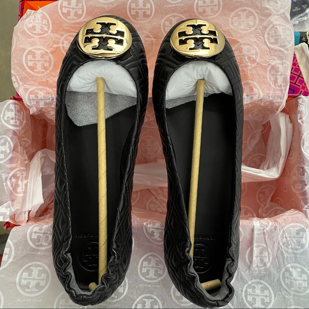 Tory Burch quilted Minnie flat